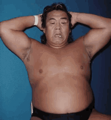 長州力 プロレスラー　プロレス Riki Choshu GIF - Riki Choshu Pro Wrestling Fat GIFs