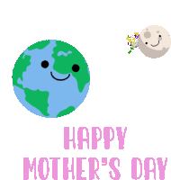 Happy Mothers Day Mother Earth Sticker - Happy Mothers Day Mothers Day Mother Earth Stickers