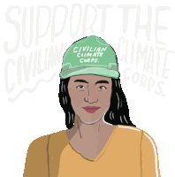 Support The Civilian Climate Corps Green New Deal Sticker - Support The Civilian Climate Corps Civilian Climate Corps Green New Deal Stickers