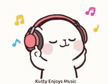 mocha kutty enjoys music moving to the beat music headphones