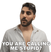 You Are Calling Me Stupid Rudy Ayoub Sticker - You Are Calling Me Stupid Rudy Ayoub You Think Im Dumb Stickers