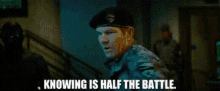 Gi Joe General Hawk GIF - Gi Joe General Hawk Knowing Is Half The Battle GIFs