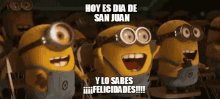 Hoy Es Dia De San Juan GIF - Minion Cheering GIFs