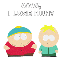 Aww I Lose Huh Eric Cartman Sticker - Aww I Lose Huh Eric Cartman Kyle Broflovski Stickers