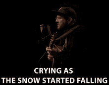 Crying As The Snow Started Falling Snow Falling GIF - Crying As The Snow Started Falling Crying Snow Started Falling GIFs