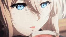 Violet Evergarden Anime GIF - Violet Evergarden Anime Drinking GIFs