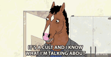 Its A Cult And I Know What Im Talking About Bojack Horseman GIF - Its A Cult And I Know What Im Talking About Bojack Horseman Warn GIFs