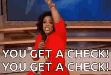 Oprah Winfrey You Get A Check GIF - Oprah Winfrey You Get A Check GIFs