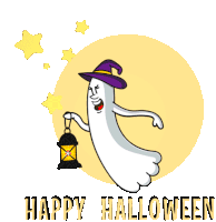 Happy Halloween Spooky Sticker - Happy Halloween Spooky Ghost Stickers