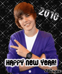 Happy New Year Justin Bieber GIF - Happy New Year Justin Bieber 2010 GIFs