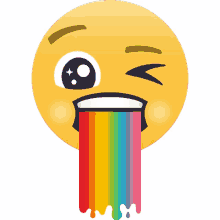 rainbow puke sweet n sassy joypixels vomit puke