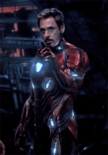 iron man tony stark pointing dont do it