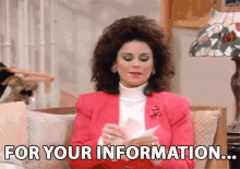 For Your Information Susanne Sugarbaker GIF - For Your Information Susanne Sugarbaker Delta Burke GIFs