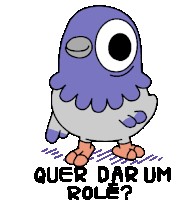 Pigeon Asks Wanna Go Out In Portuguese Sticker - Bro Pigeon Quer Dar Um Role Come On Stickers