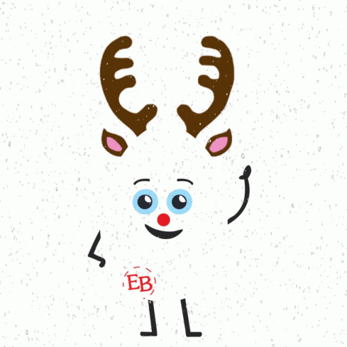 Reindeer Snowing Sticker - Reindeer Snowing Snow - Discover & Share GIFs
