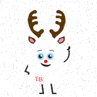 Reindeer Snowing Sticker - Reindeer Snowing Snow Stickers