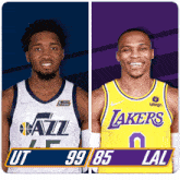 Utah Jazz (99) Vs. Los Angeles Lakers (85) Third-fourth Period Break GIF - Nba Basketball Nba 2021 GIFs