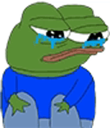 pepe the frog sad alone crying tears