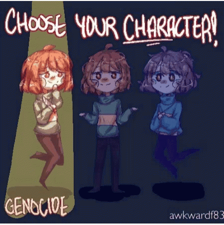 Chara Undertale Gif Chara Undertale Choose Your Character Discover Share Gifs