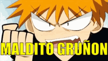Chico Anime Molesto Con El Puño Apretado GIF - Grunon Ryo Enojon GIFs