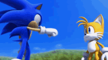 Sonic And Tails Fist Bump Sonic Fist Bump GIF - Sonic And Tails Fist Bump Sonic Fist Bump Tails Fist Bump GIFs