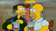 Homer Simpson Lenny Leonard GIF - Homer Simpson Lenny Leonard Cheers GIFs