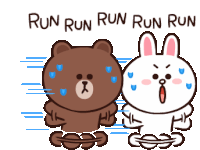 Run Fast Sticker - Run Fast Brown Stickers