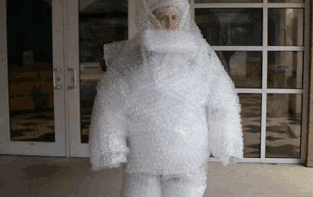 Mummy Wrapped In Plastic Woman
