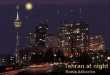 tehran at night city lights night