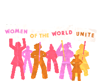 Women Of The World Unite Girl Power Sticker - Women Of The World Unite Unite Girl Power Stickers