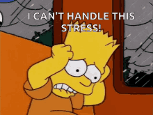 the simpsons bart simpson anxious anxiety stress
