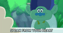 Speak From Your Heart Branch GIF - Speak From Your Heart Branch Trolls The Beat Goes On GIFs