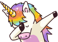 Dabbing Unicorn Funny Sticker - Dabbing Unicorn Funny Cute Stickers