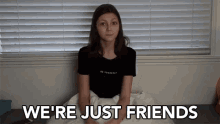 Were Just Friends Denying GIF - Were Just Friends Friends Denying GIFs