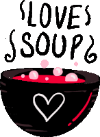 Love Soup Dark Love Sticker - Love Soup Soup Love Stickers
