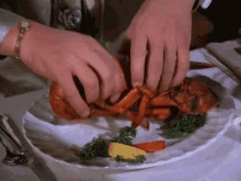 seinfeld man hands lobster messy