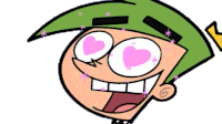 Heart Eyes Cosmo Sticker - Heart Eyes Cosmo Tiny Timmy Stickers