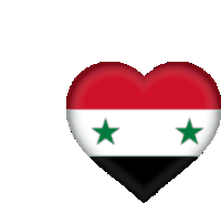 علمسوريا Syria Sticker - علمسوريا Syria Beating Heart Stickers