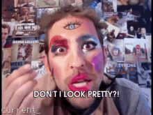 I Do All My Own Makeup GIF - Parody Makeup Dont I Look Pretty GIFs