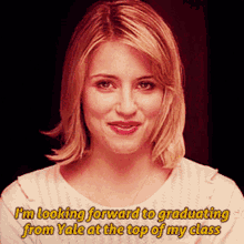 Glee Quinn Fabray GIF - Glee Quinn Fabray Im Looking Forward To Graduating From Yale GIFs