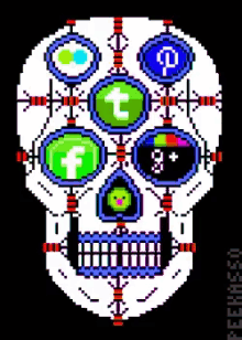Skull Social Media GIF - Skull Social Media Pinterest GIFs