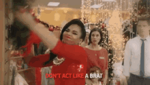 Dont Act Like A Brat Wreath GIF - Dont Act Like A Brat Wreath Merry Christmas GIFs