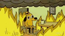This Is Fine Dog Smile GIF - This Is Fine Dog Smile Melt GIFs