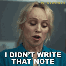 I Didnt Write That Note Marie Winter GIF - I Didnt Write That Note Marie Winter Wentworth GIFs