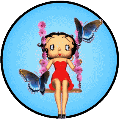 Betty Boop Betty Boop On Swing Sticker - Betty Boop Betty Boop On Swing 3d Gifs Artist Stickers