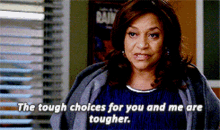 Greys Anatomy Catherine Fox GIF - Greys Anatomy Catherine Fox The Tough Choices For You And Me Are Tougher GIFs