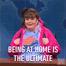 being at home is the ultimate vacation carrie krum aidy bryant saturday night live snl
