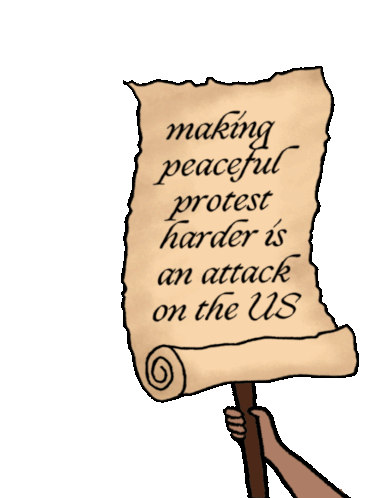 Making Peaceful Protest Harder Is An Attack On The Us Protest Peacefully Sticker - Making Peaceful Protest Harder Is An Attack On The Us Protest Peacefully Protesting Stickers