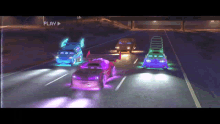 cars gang lights road cars gang lights road
