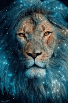 Blue Lion Sparkle GIF - Blue Lion Sparkle Lions GIFs